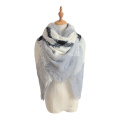 Couverture à carreaux écharpe chaude femmes écharpes légères automne hiver châles enveloppes